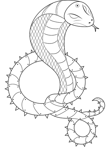 Steampunk Cobra Coloring Page